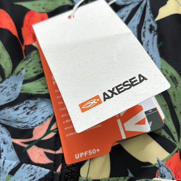 Axesea Women’s Rash Guard Long Sleeve One Piece Swimsuit size 6 Topical Midnight - Picture 3 of 7